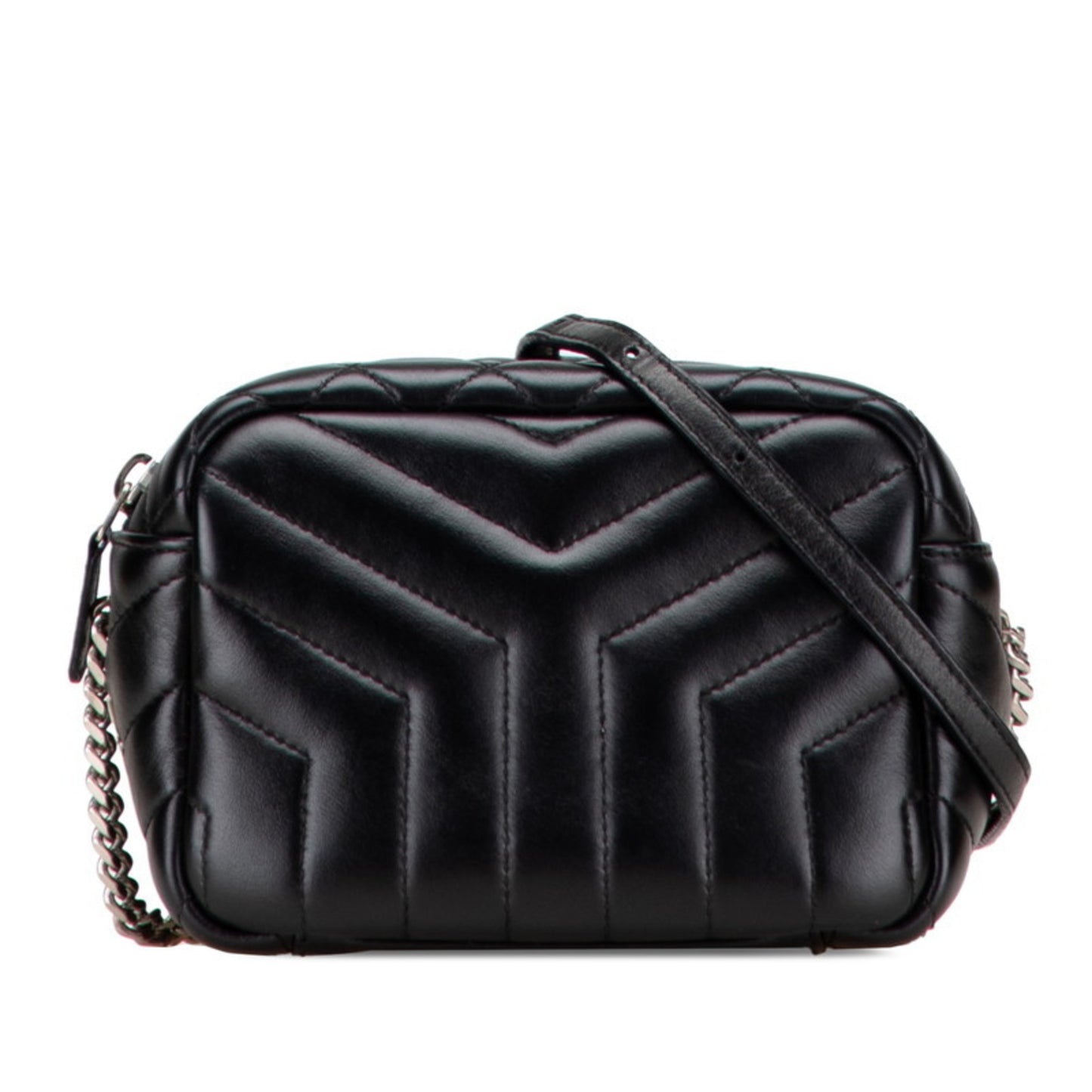 Saint Laurent Lulu Bowling Chain Shoulder Bag 457588 Black Leather Women's SAINT LAURENT