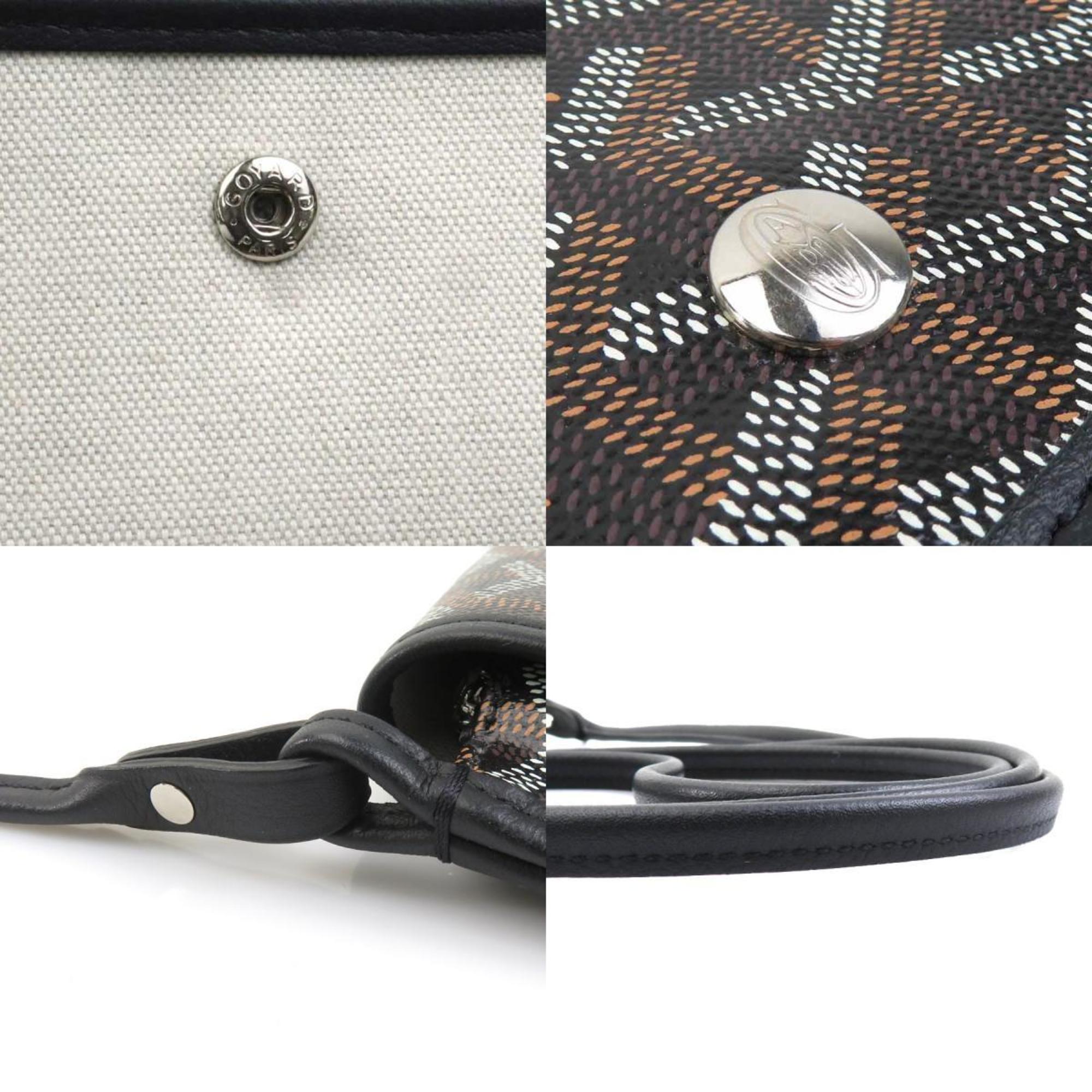 GOYARD Shoulder Bag Plume Coated Canvas Black Women's 90033g