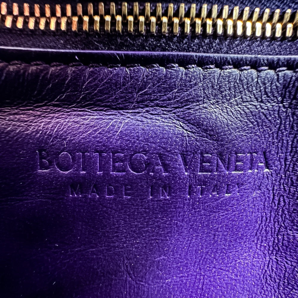 Bottega Veneta Padded Cassette Intrecciato Shoulder Bag 591970 Purple Women's — Like New