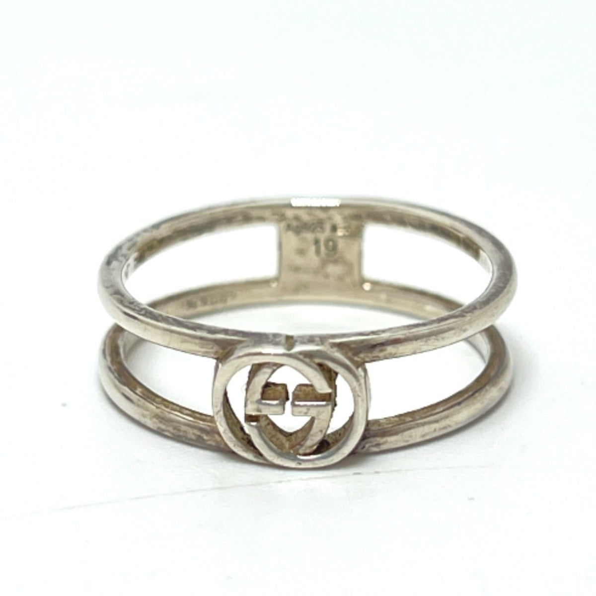 GUCCI Interlocking G Ring, SV925, Women's Silver — Like New