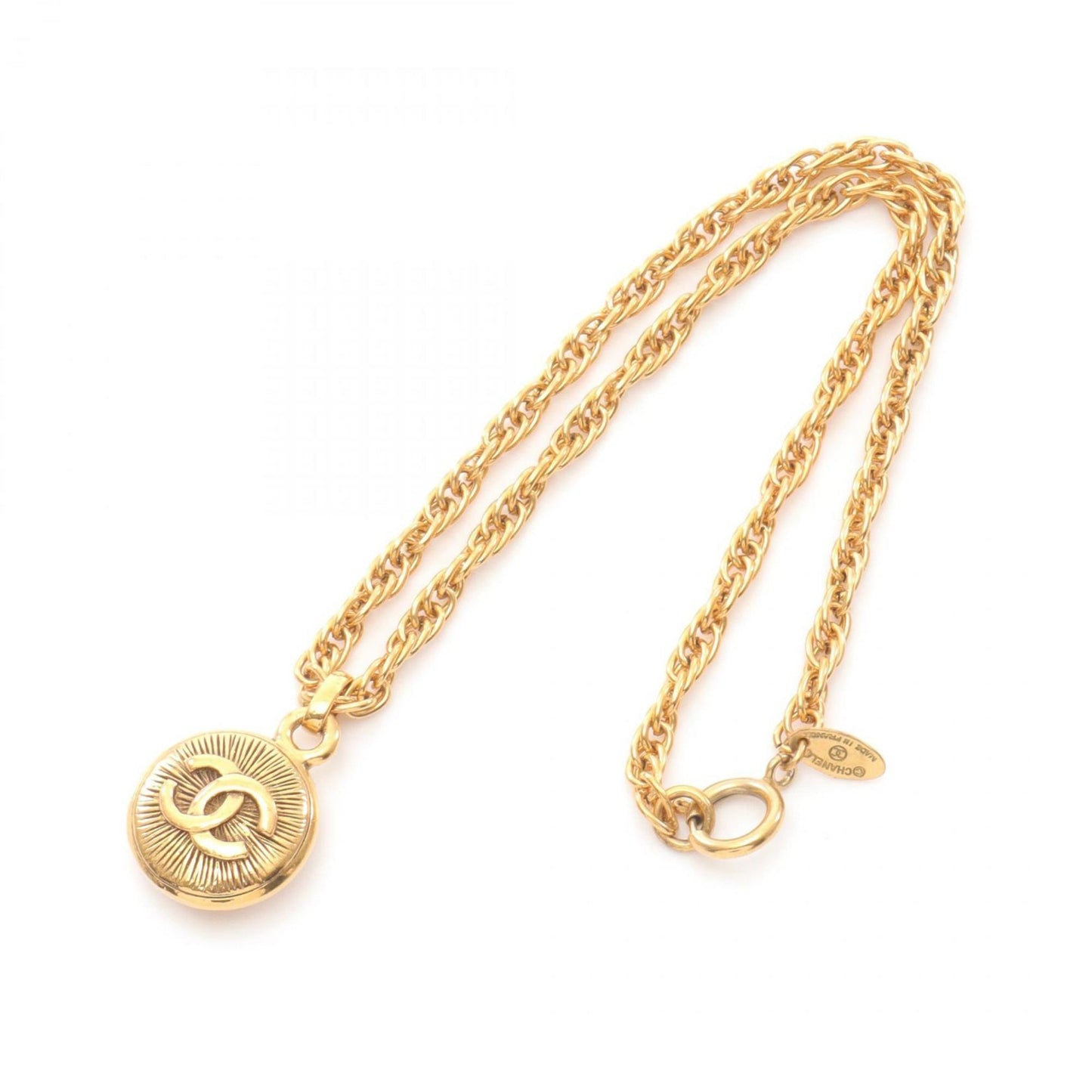 CHANEL Coco Mark Necklace Jewelry GP (Gold Plated) Women's Gold