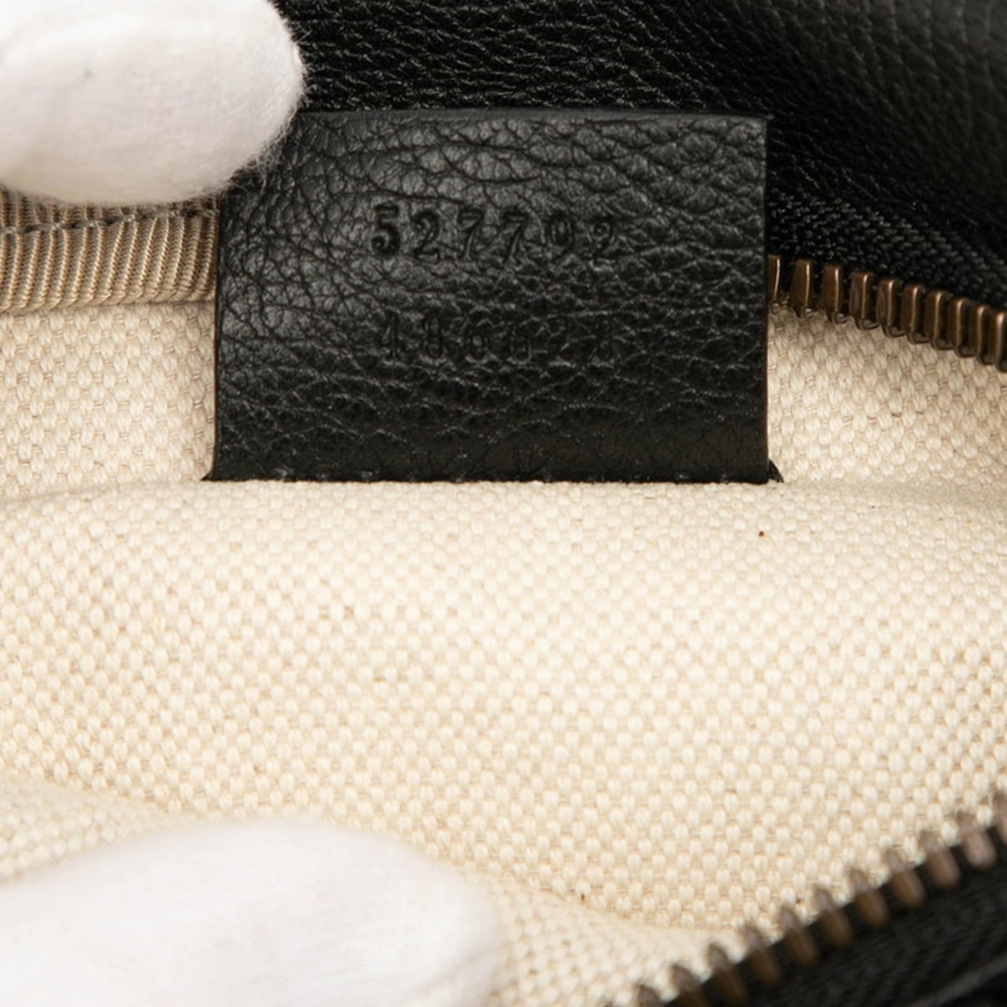 Gucci logo print Sherry line body bag/waist bag 527792 black leather women's GUCCI