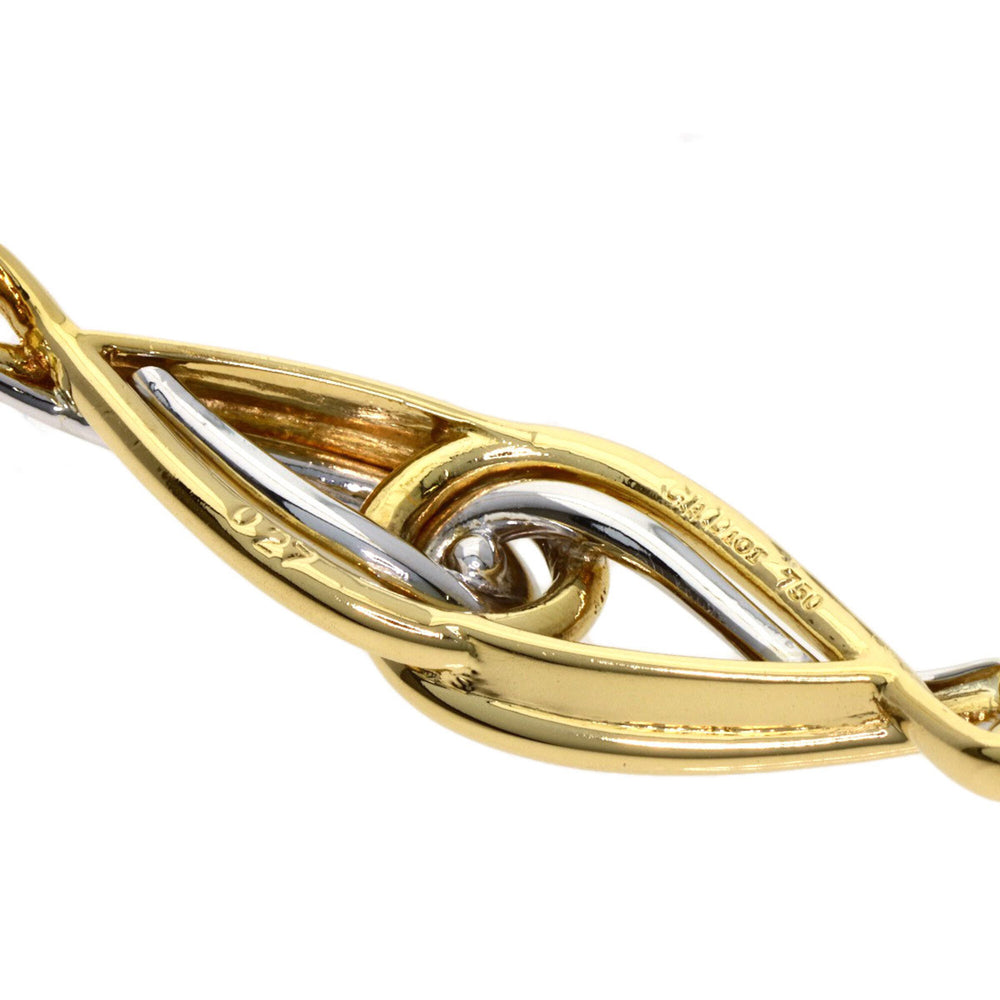 Christian Dior Twist Motif Bracelet, 18K Yellow Gold/18KWG, Women's — Like New