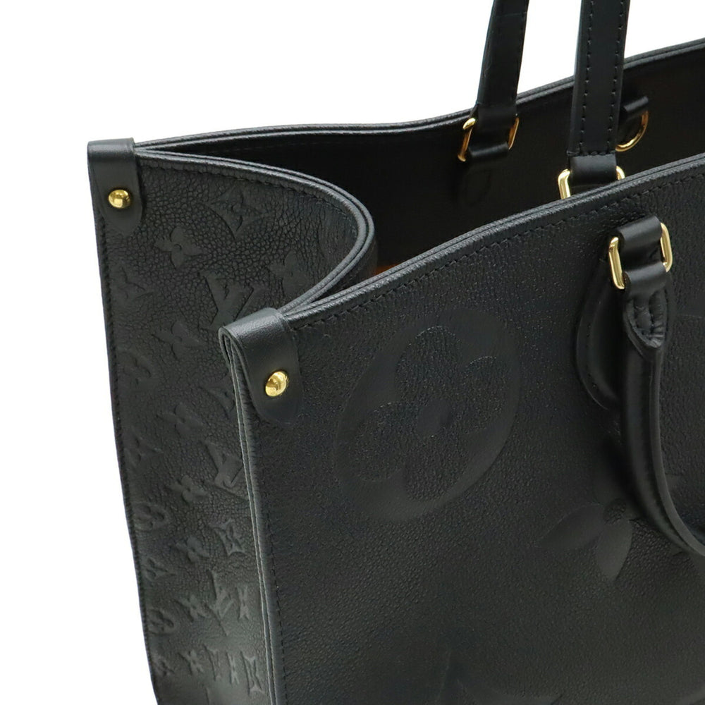 LOUIS VUITTON Monogram Empreinte On the Go GM Tote Bag, Large Shoulder Noir Black, M44925 — Like New