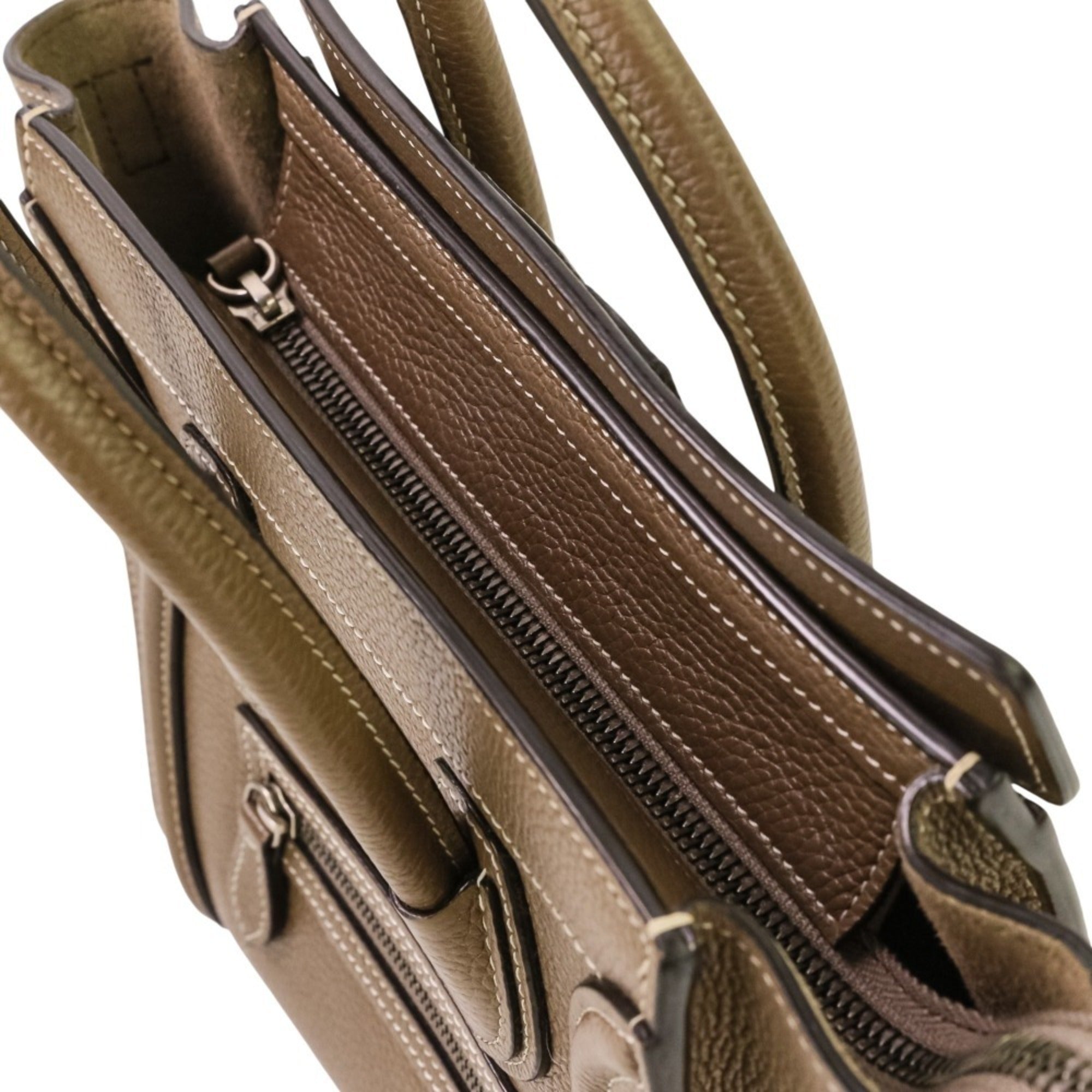 Excellent condition Celine Luggage Nano Shopper 2-way bag in brown. Women's. Luxs Pre-owned Brand — Like New