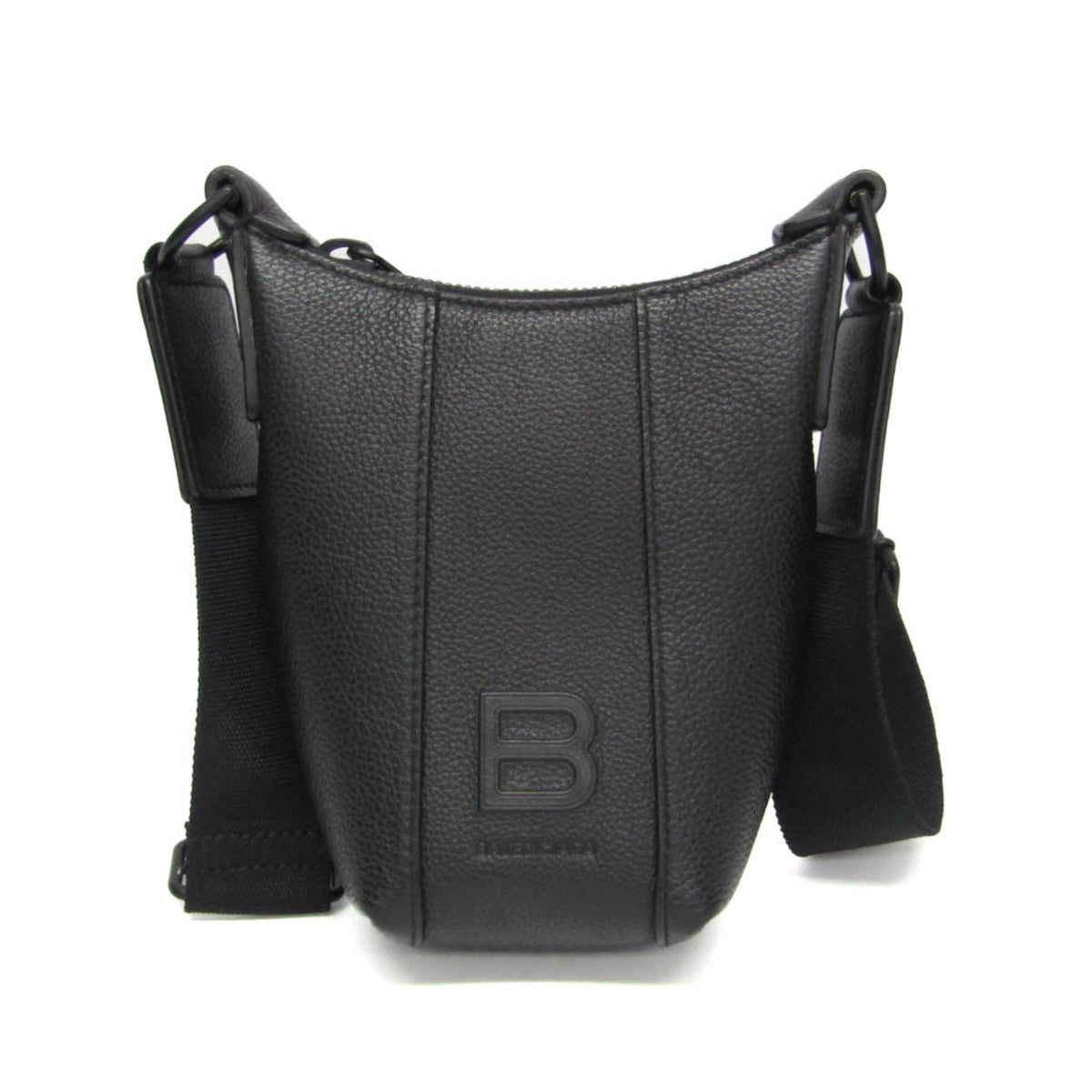 Balenciaga Hourglass Shoulder Bag 644722 Men,Women Leather Pouch,Shoulder Bag Black — Like New