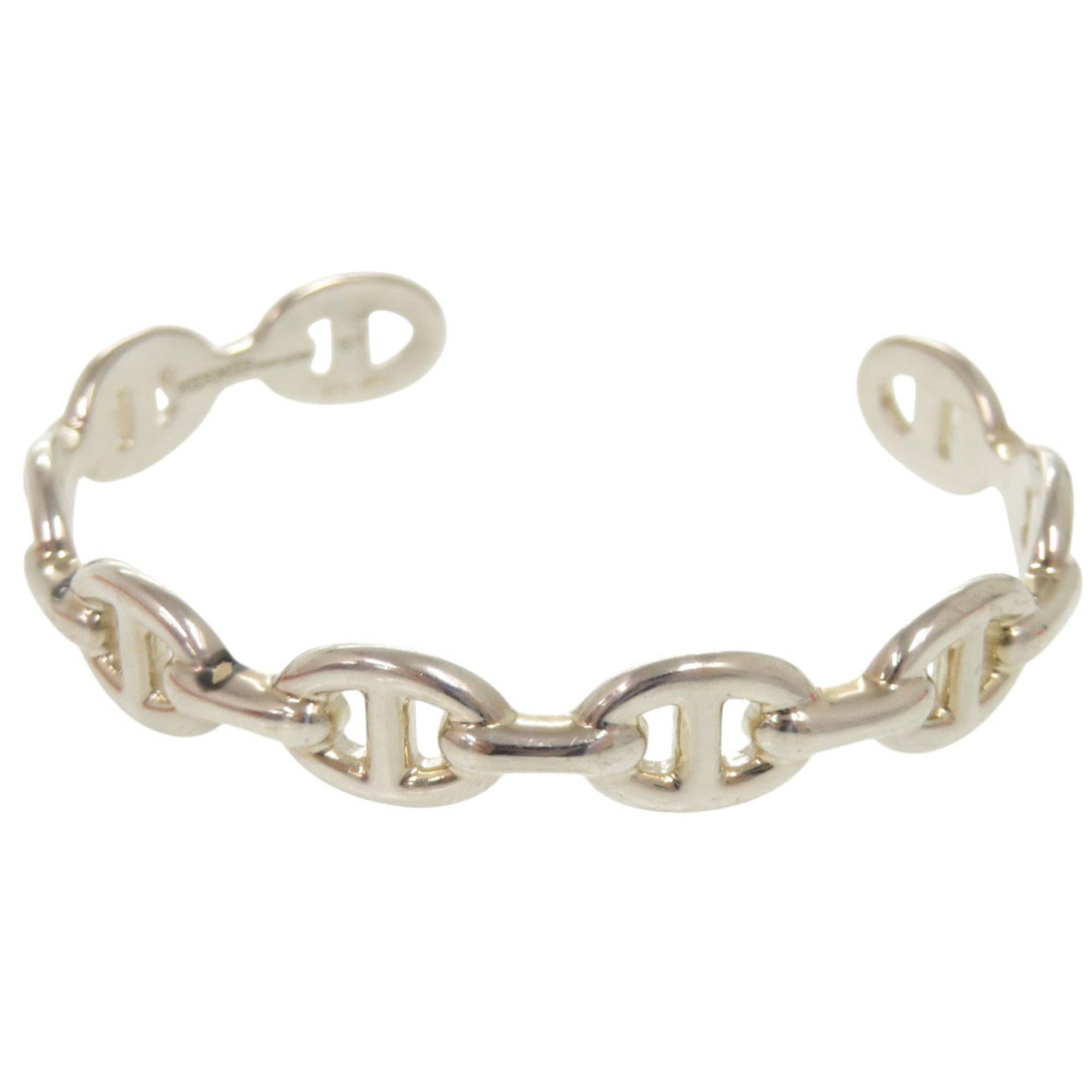 Excellent condition Hermes Chaine d'Ancre Enchaine Silver 925 Bangle 1203
