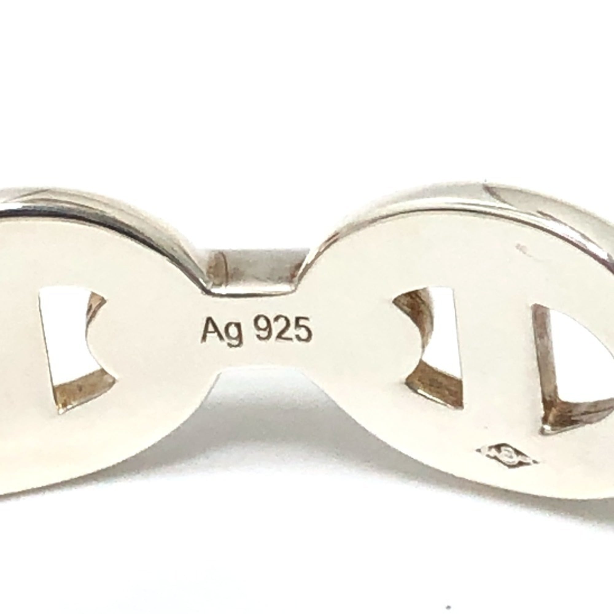 HERMES Chaine d'Ancre Enchainée SH size accessory bangle SV925 women's silver like new — Like New