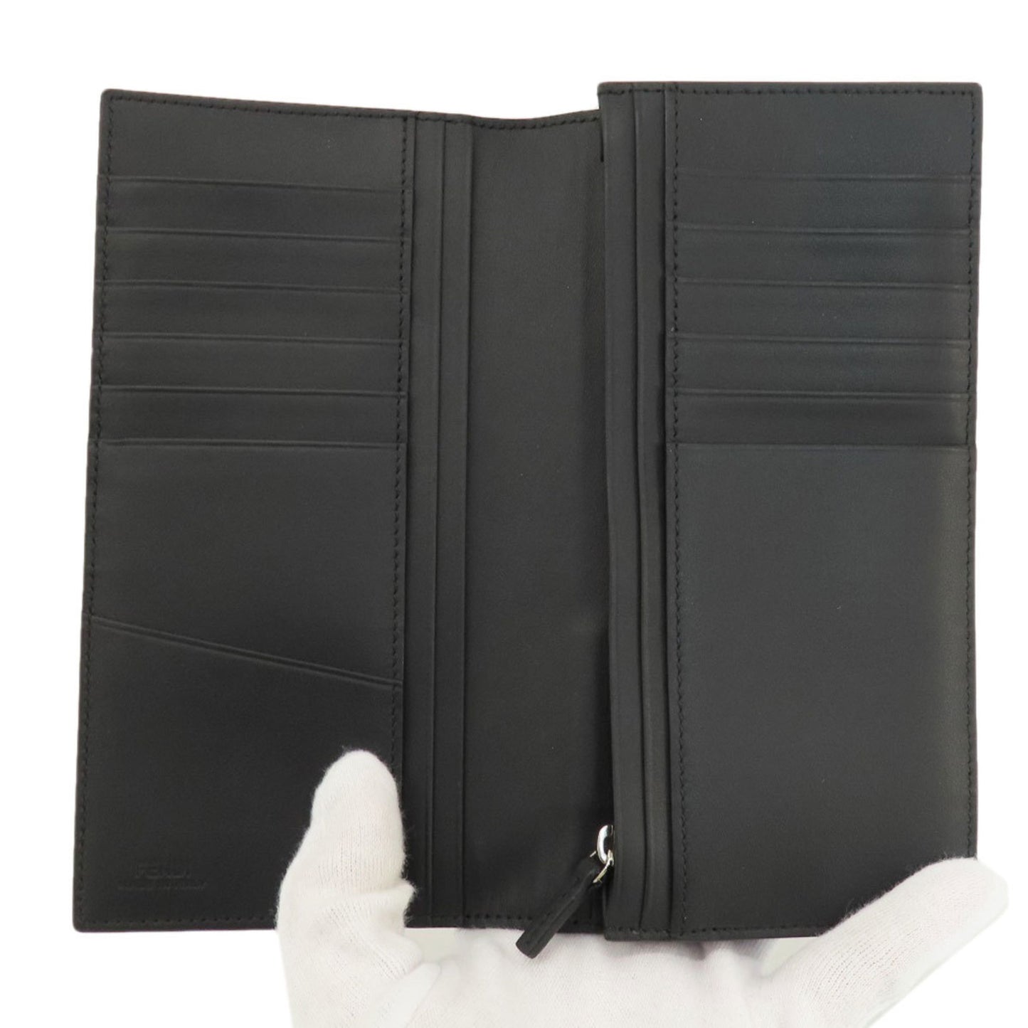 Fendi Monster Long Wallet Leather Women's