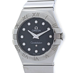 OMEGA Constellation Polished 12-Diamond Watch 123.10.27.60.51.002 Women's Stainless Steel 40353 — Good