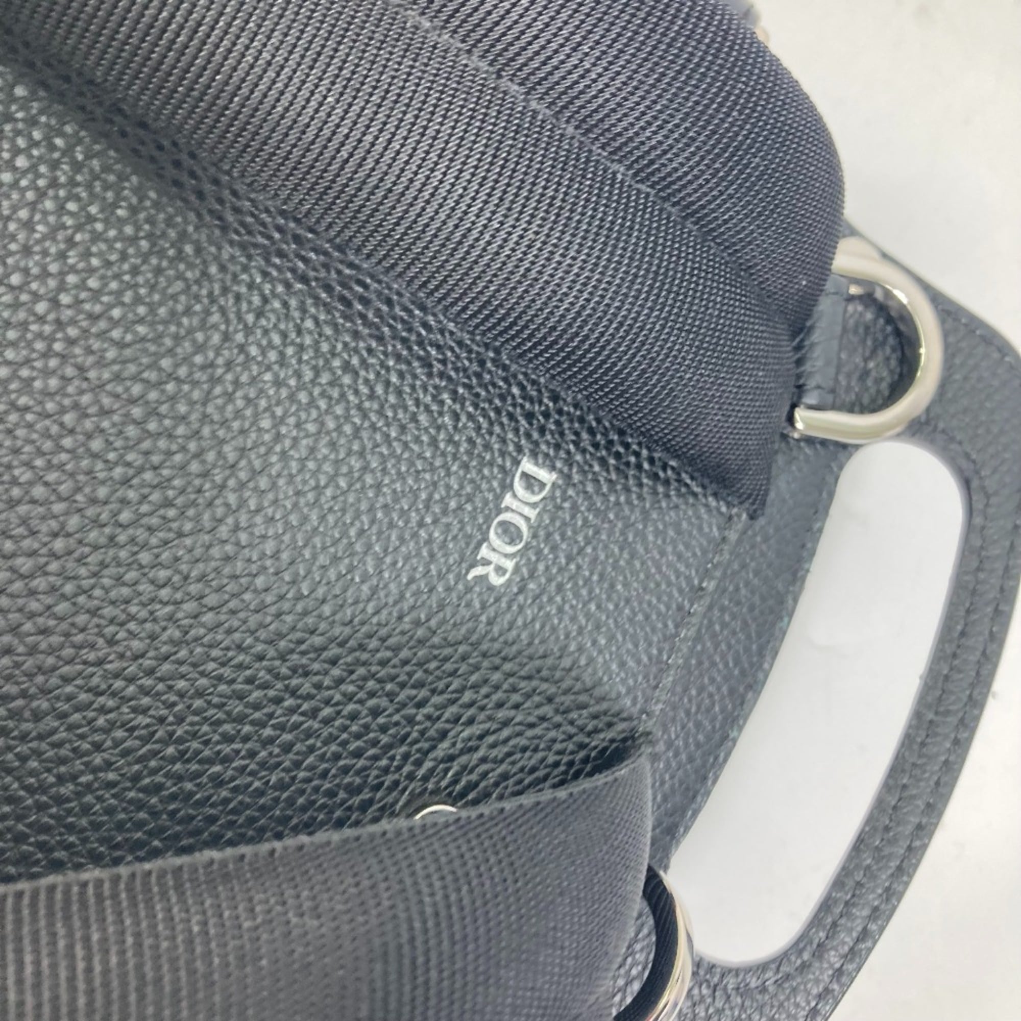 CHRISTIAN DIOR Bag Saddle backpack Backpack Black — Like New