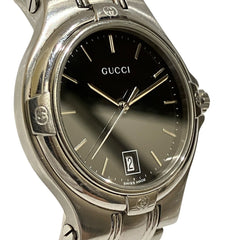 Gucci GUCCI watch, total weight 105.4g, stainless steel, quartz movement, black dial, 9040M — Good