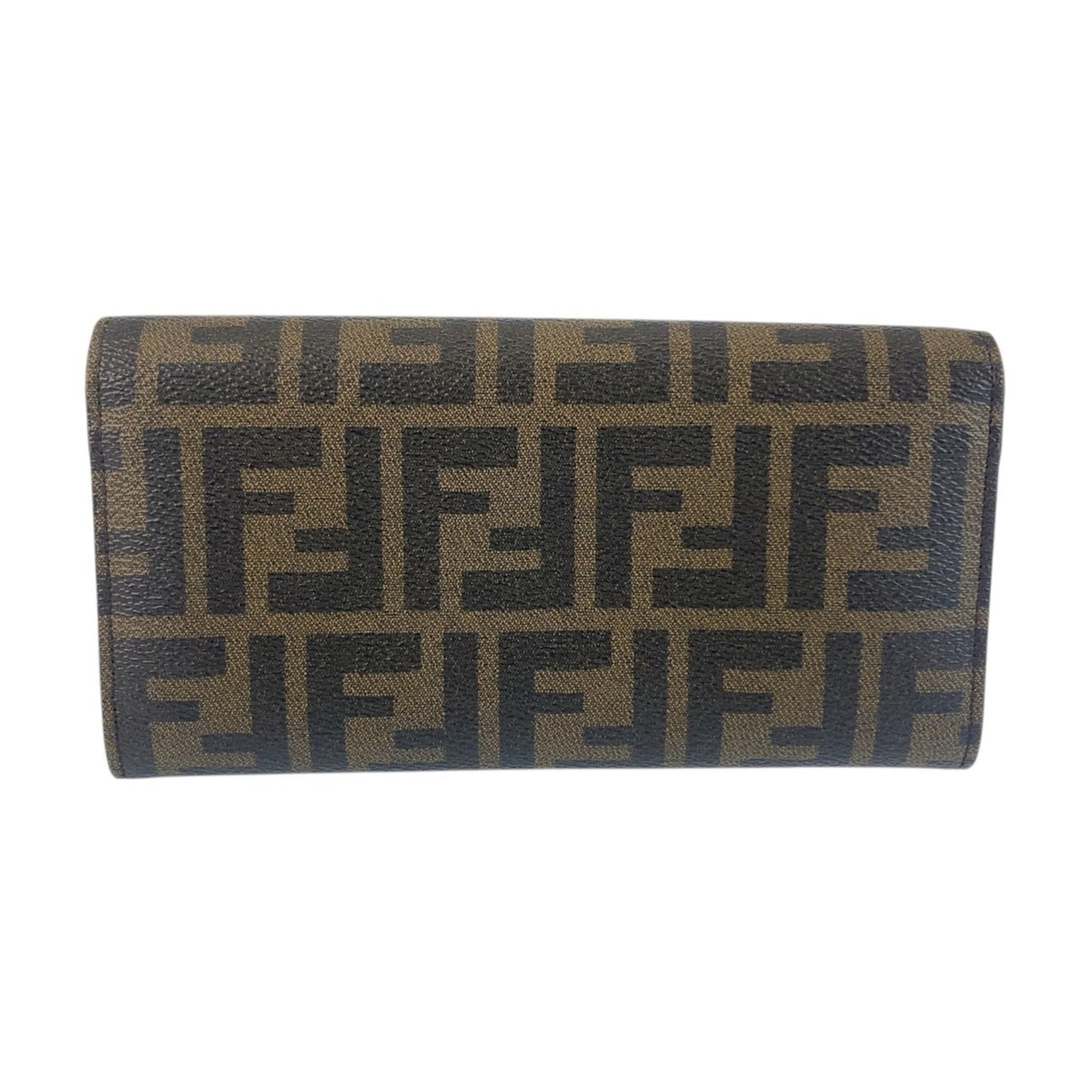 FENDI Zucca Brown with Gold Hardware 8M0340 Long Wallet for Women 506473