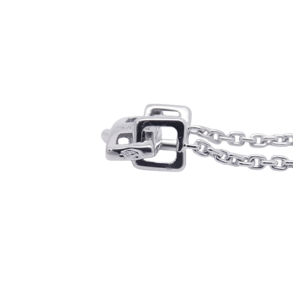 Louis Vuitton Pendant Lockit Necklace, 18K White Gold, Q93320. (LOUIS VUITTON pendant necklace) — Like New