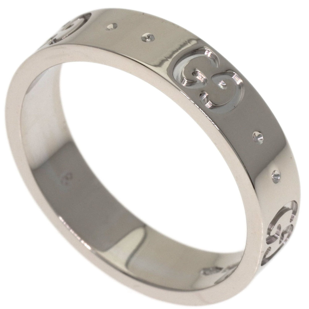 Gucci Icon #8 Ring, 18K White Gold, Women's (GUCCI) — Like New