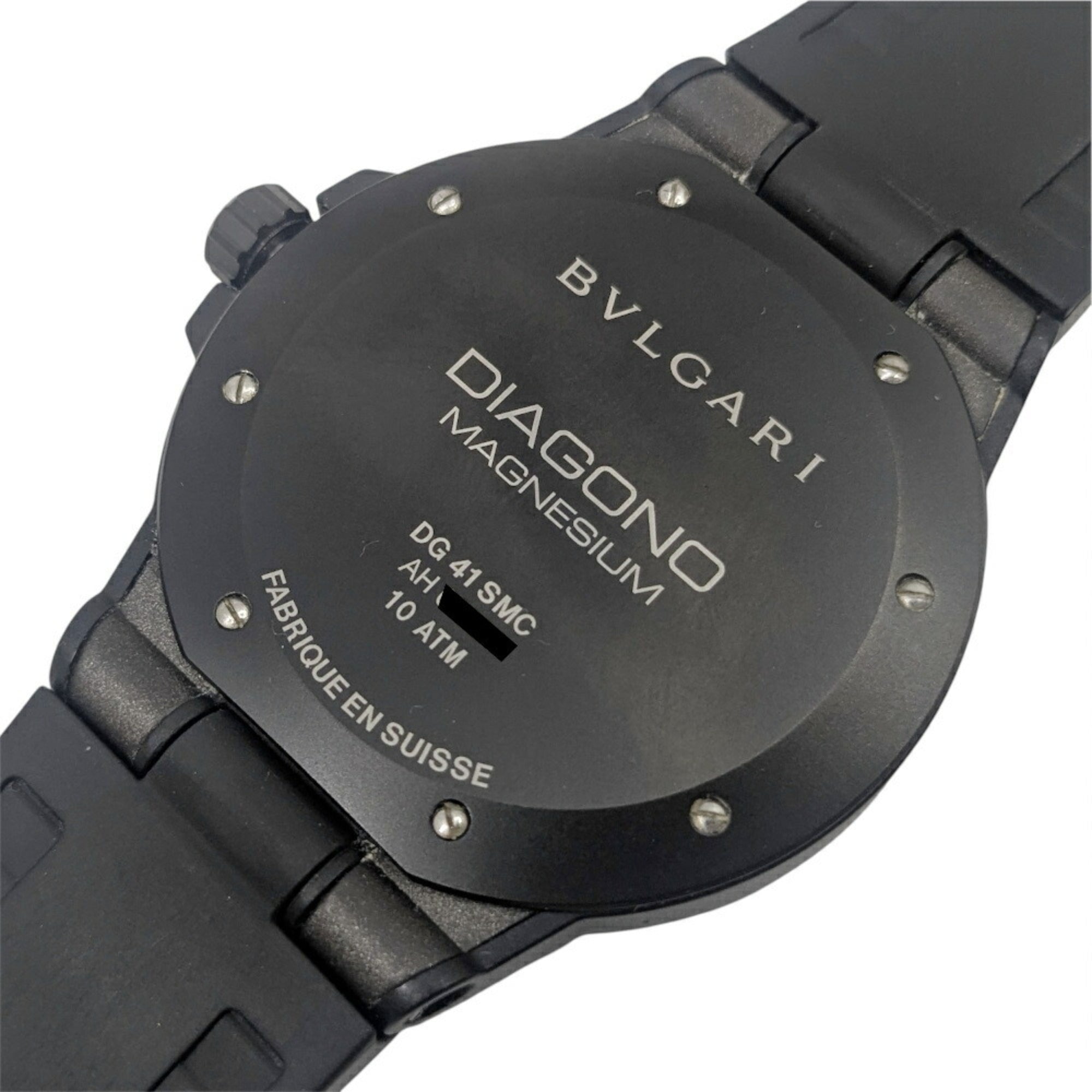 BVLGARI Diagono Magnesium Date Ceramic Gray Dial Rubber Black Automatic Men's Watch DG41SMC — Good