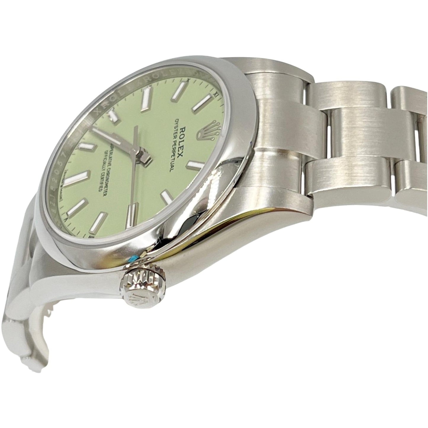 Rolex Oyster Perpetual 34 Pistachio Women's Watch 124200 Stainless Steel Men's