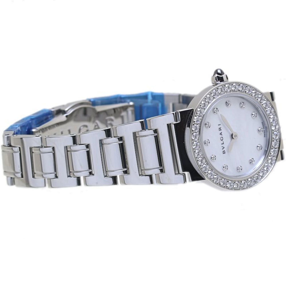 BVLGARI Women's Stainless Steel Watch with 12 Diamond Bezel (BBL26WSDS BBL26S 102374) 40086 — Very Good