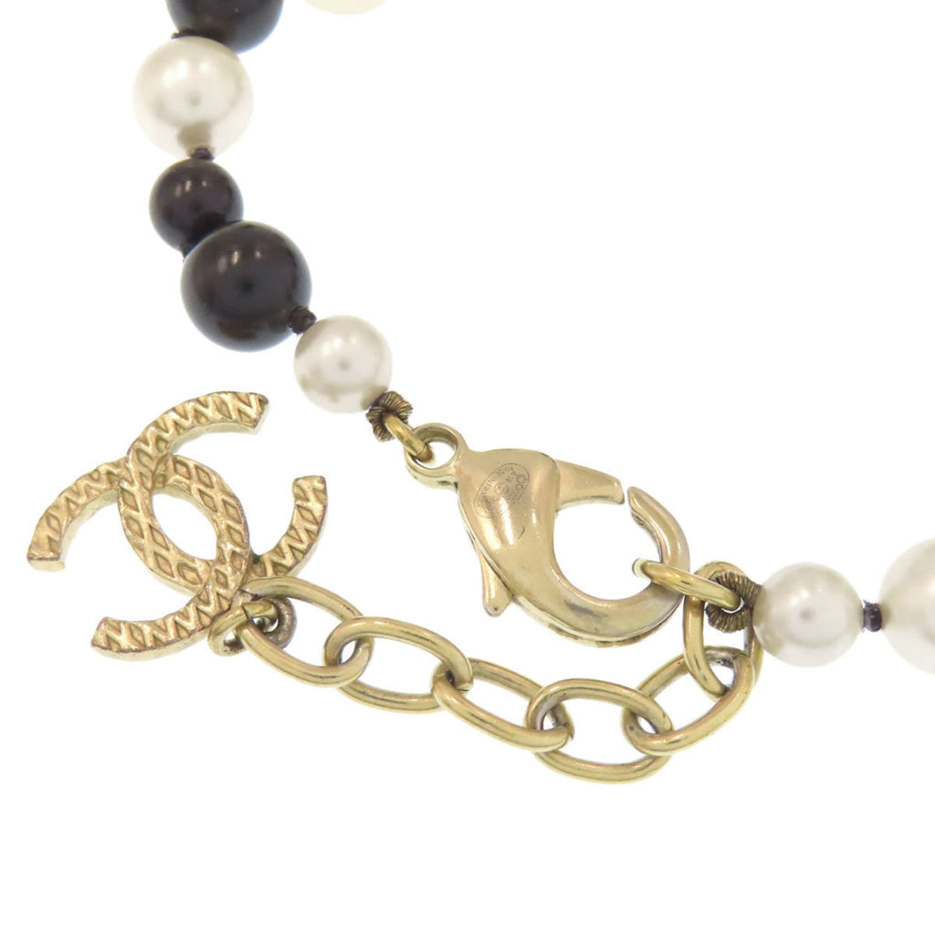 Chanel faux pearl Coco Mark bracelet, metal, for women