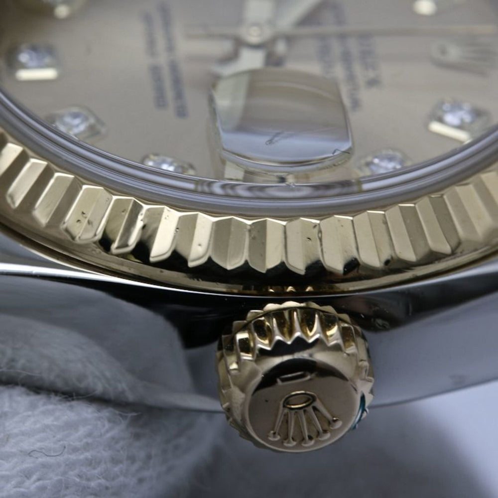 ROLEX Datejust 10P Diamond 179173G Women's Watch SSx18K Yellow Gold 40580 — Good
