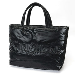 Saint Laurent Wide Puffer Tote Bag 756269, Nylon, Black — Like New