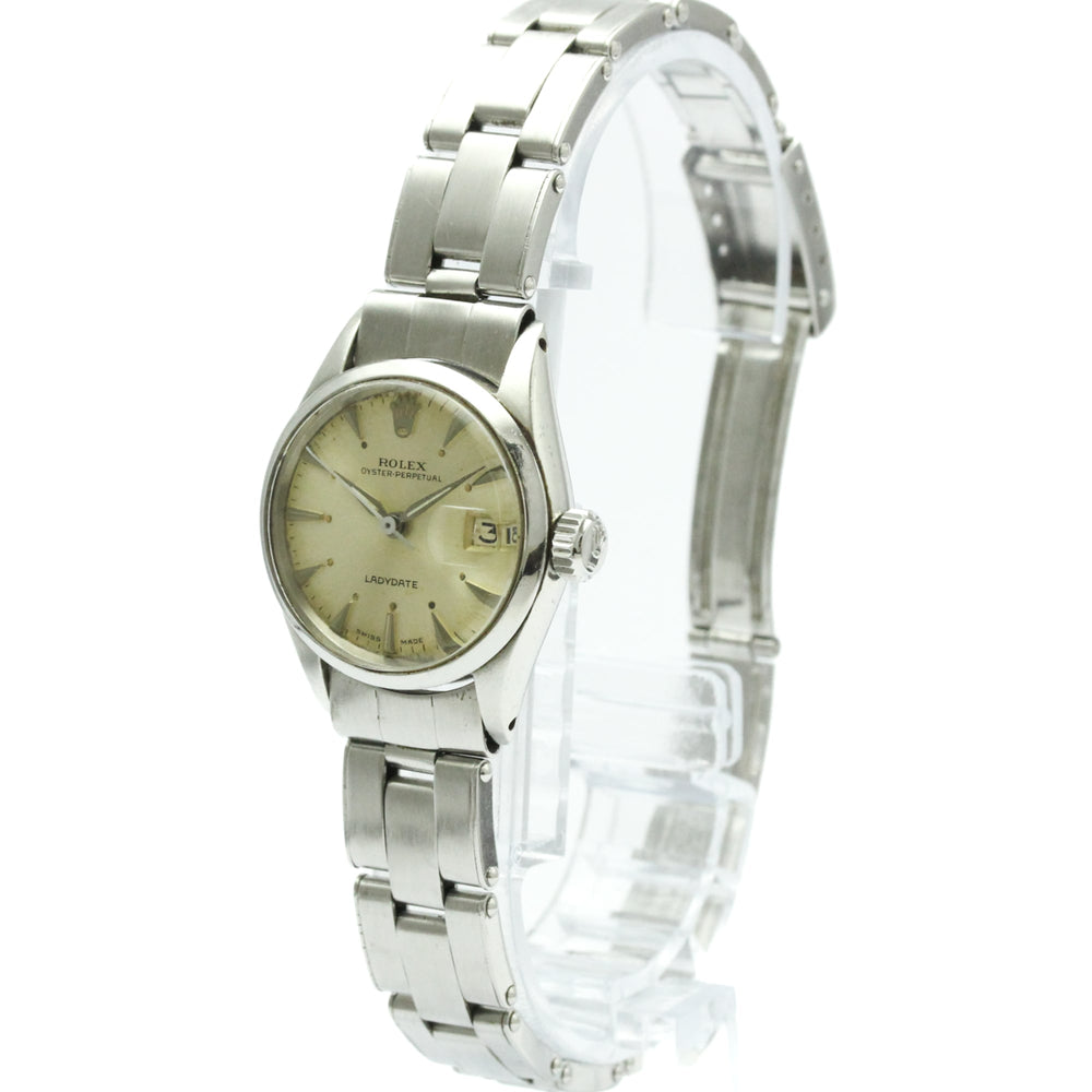 ROLEX Oyster Perpetual Date 6516 Steel Automatic Ladies Watch Vintage — Good