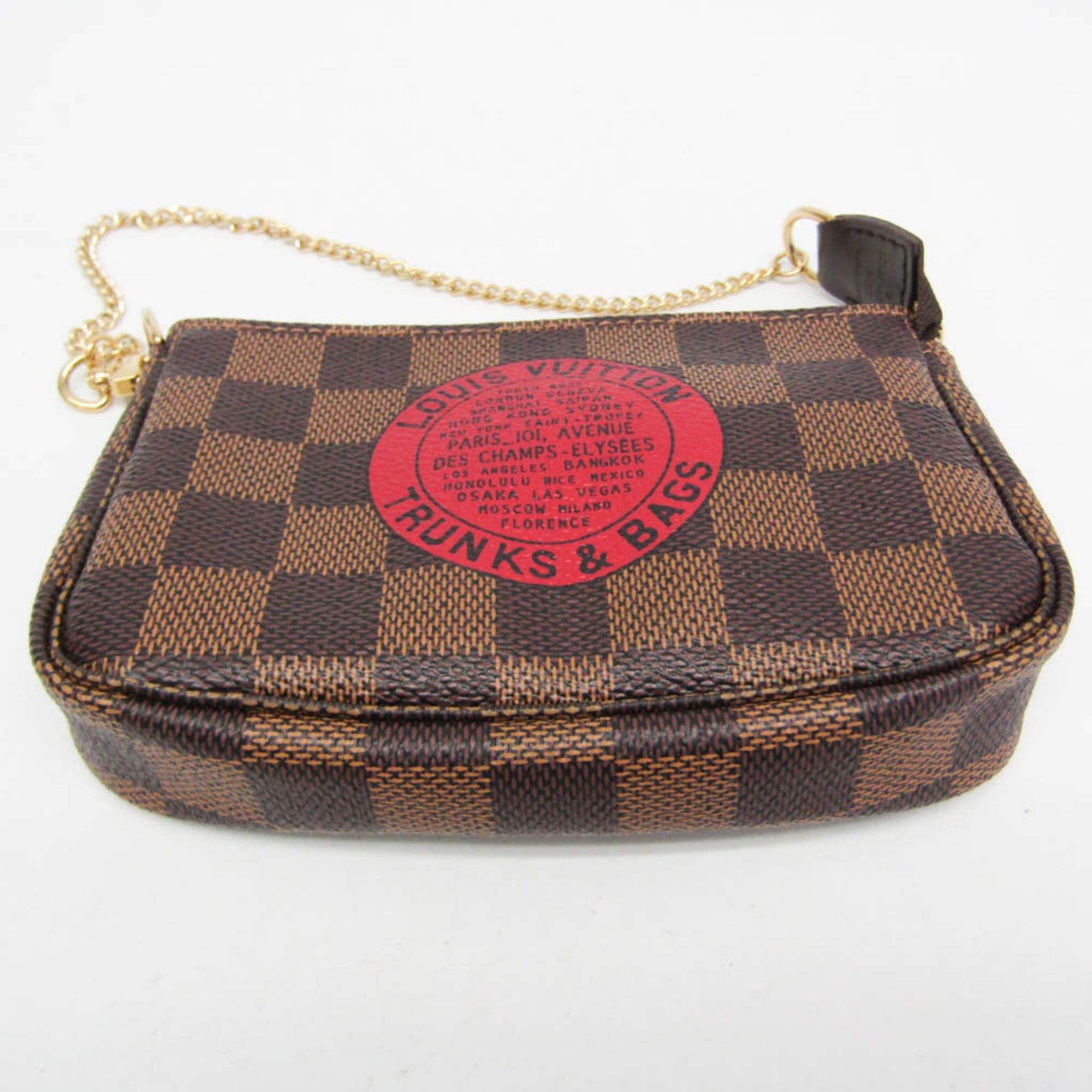 Louis Vuitton Damier Mini Pochette Accessoires T&B N58011 Women's Handbag Ebene — Like New