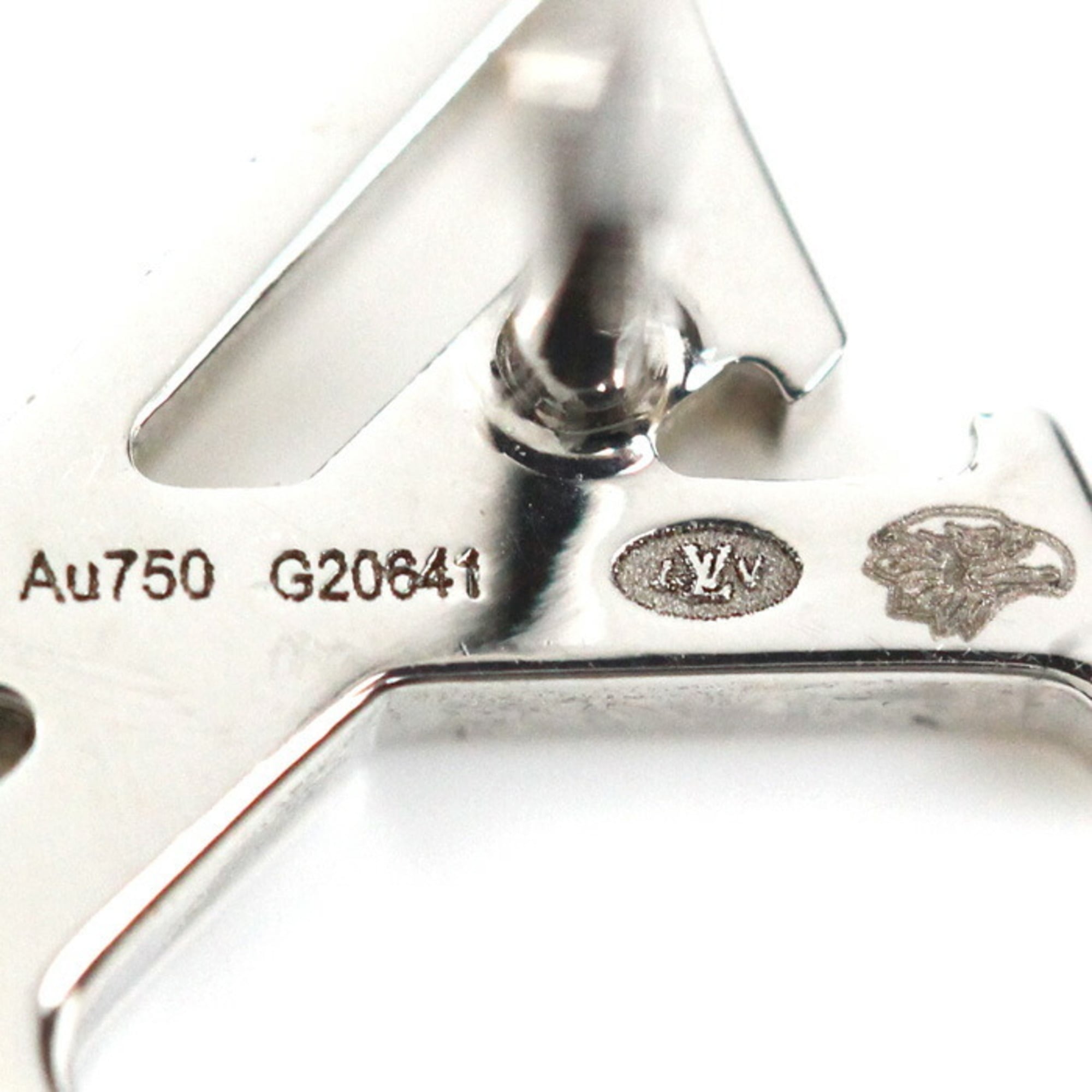 LOUIS VUITTON 18K White Gold Idylle Blossom Diamond Earrings, 1.2g, Single Earring, Women's