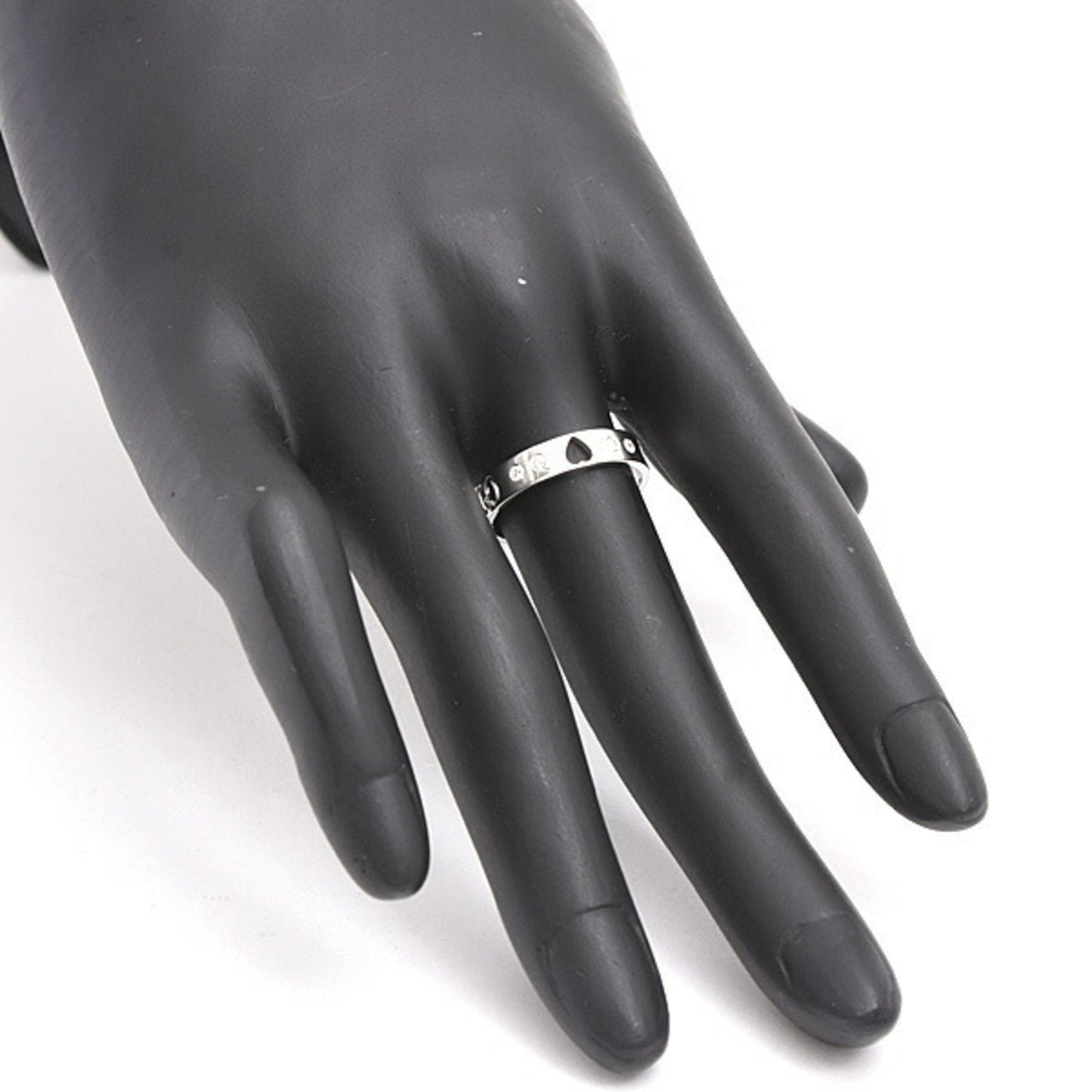 Gucci Ring for Women Icon Amour Heart 10P Diamond 11 White Gold GUCCI 750WG