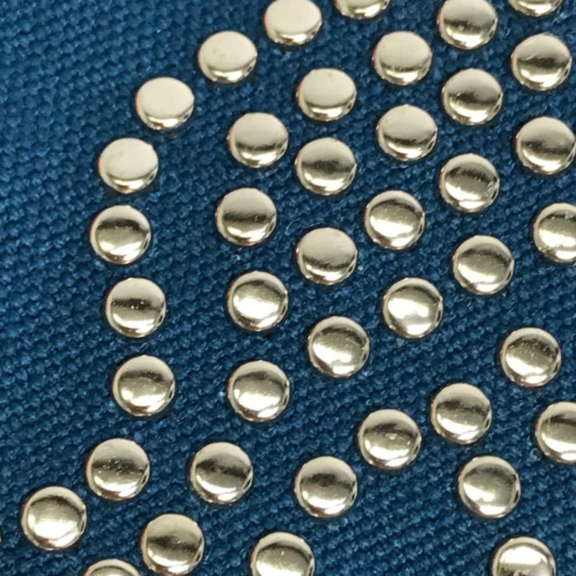 HERMES Hermes Bicycle Studs Velocipedi Flat Pouch GM Canvas Men's Women's Blue — New - Store Return