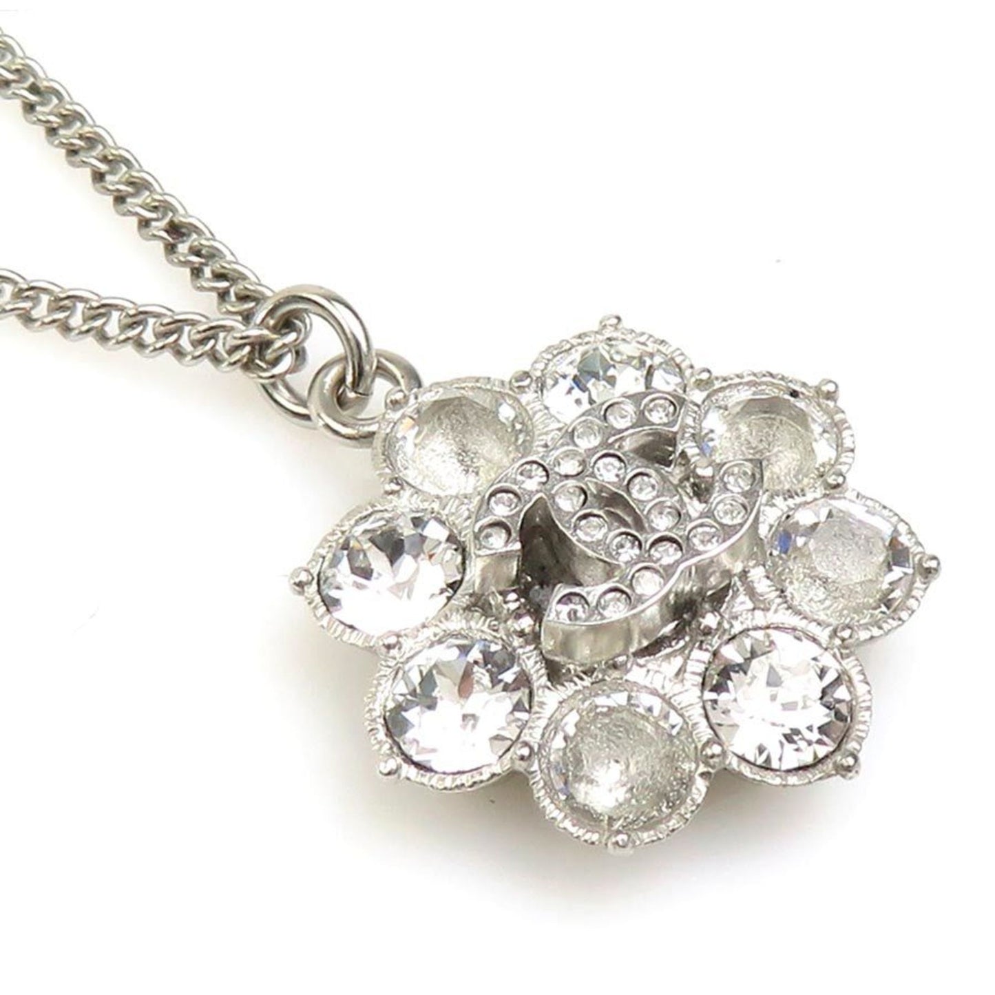 CHANEL Necklace Metal Silver Women's h31180j