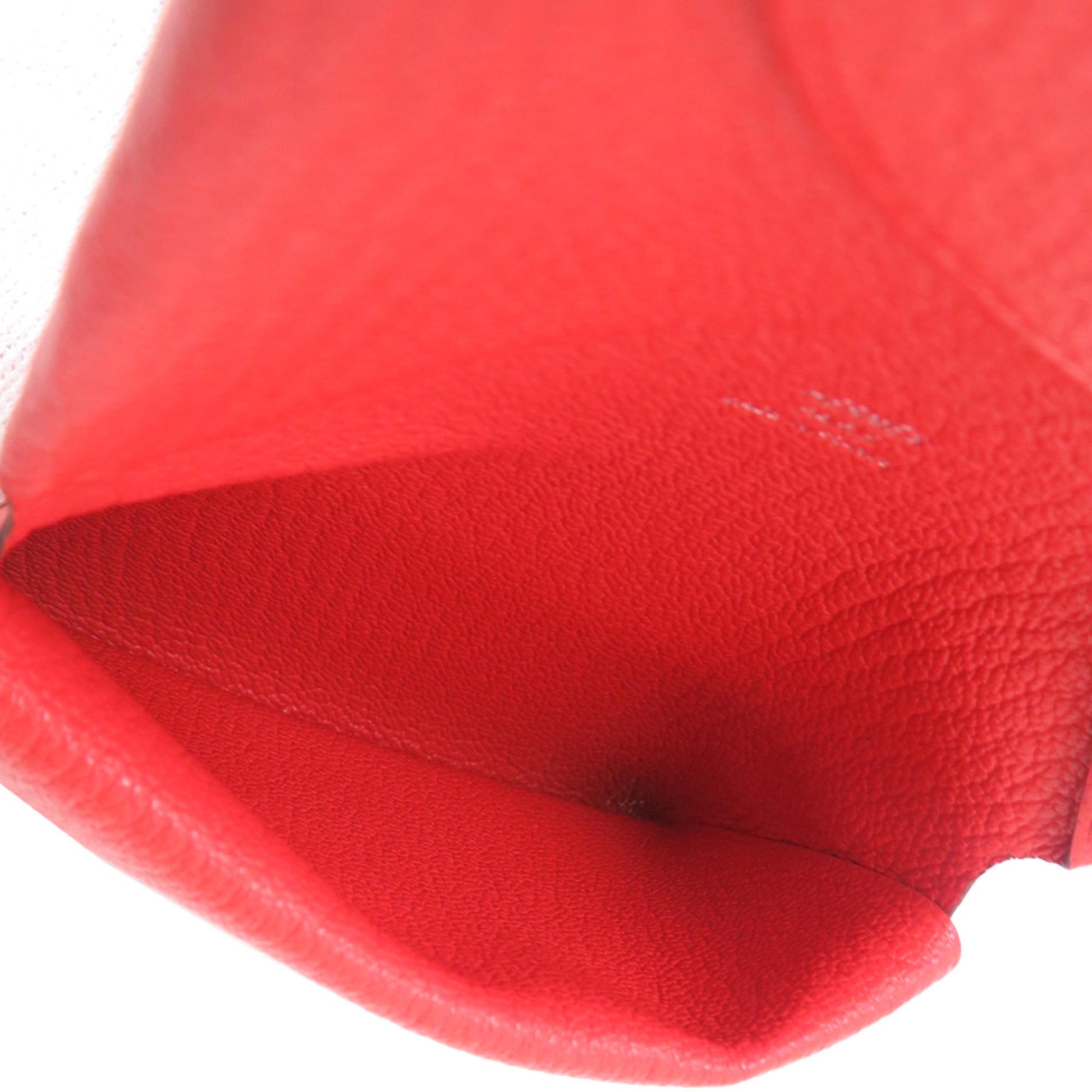 Hermes Hermès Calvi Duo W Stamp (2024) Women's/Men's Coin Case, Chevre Mysore, Rouge Cou