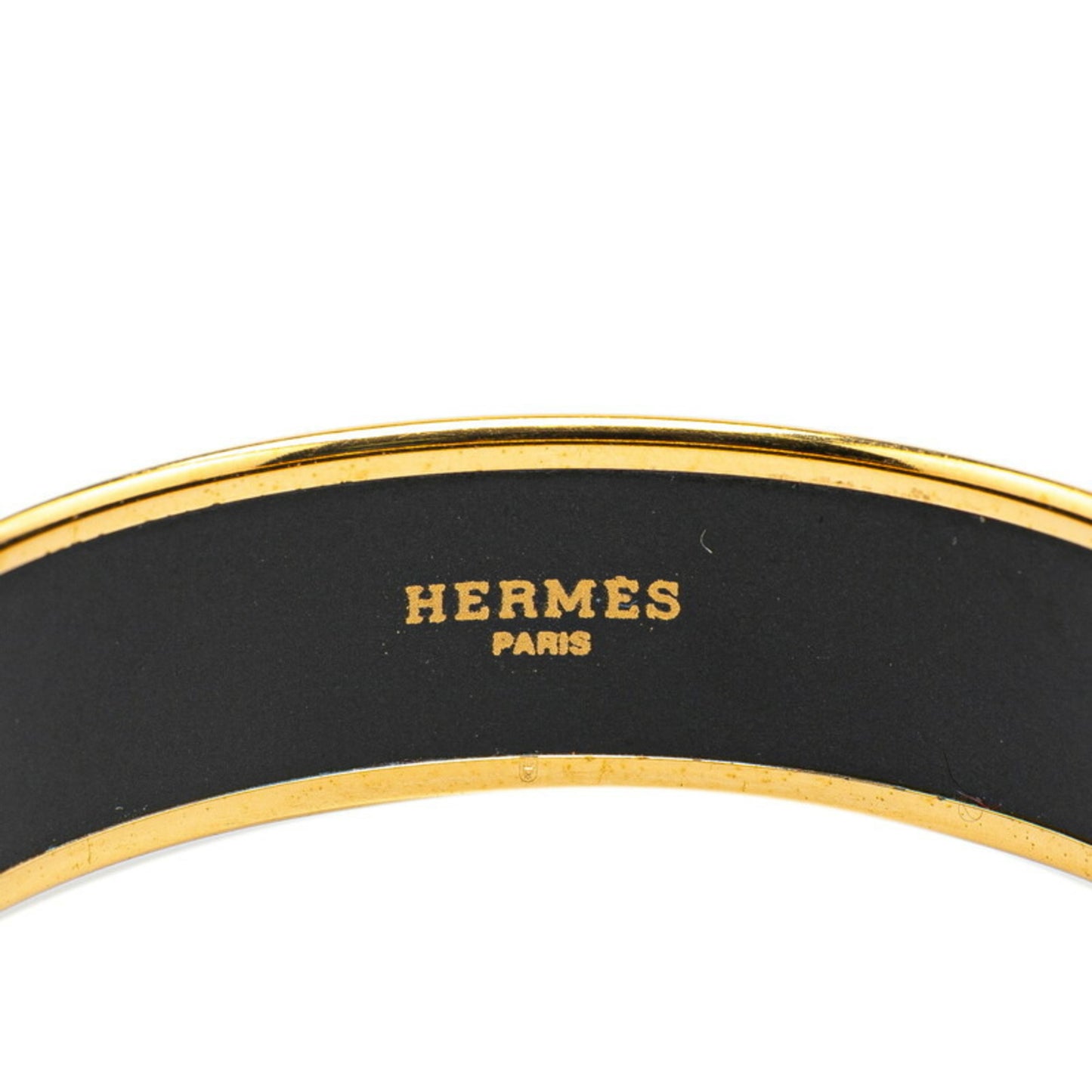 Hermes enamel bangle gold black multicolor plated women's HERMES