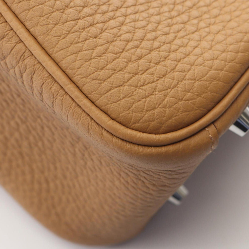 Hermes Lindy Mini Shoulder Bag/Handbag, Leather, Taurillon Clemence, Beige — New - Store Return