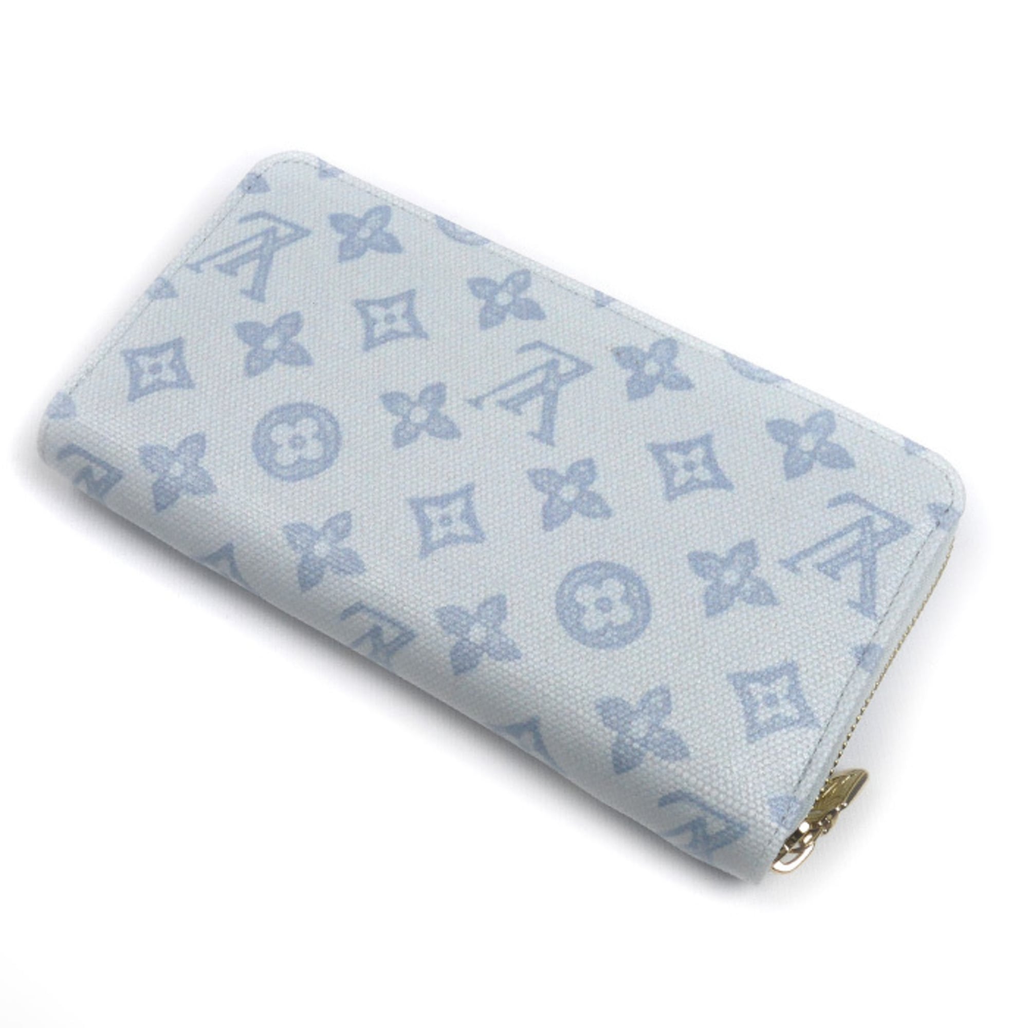 LOUIS VUITTON Louis Vuitton Zippy Wallet Long Monogram Origin Blue Courier M27686 Men's and Women's