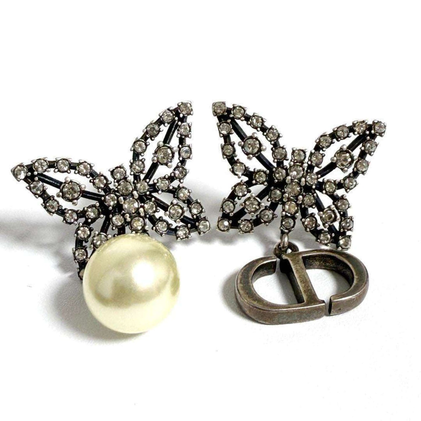 Christian Dior Dior Women's Asymmetrical Earrings Papillon Butterfly