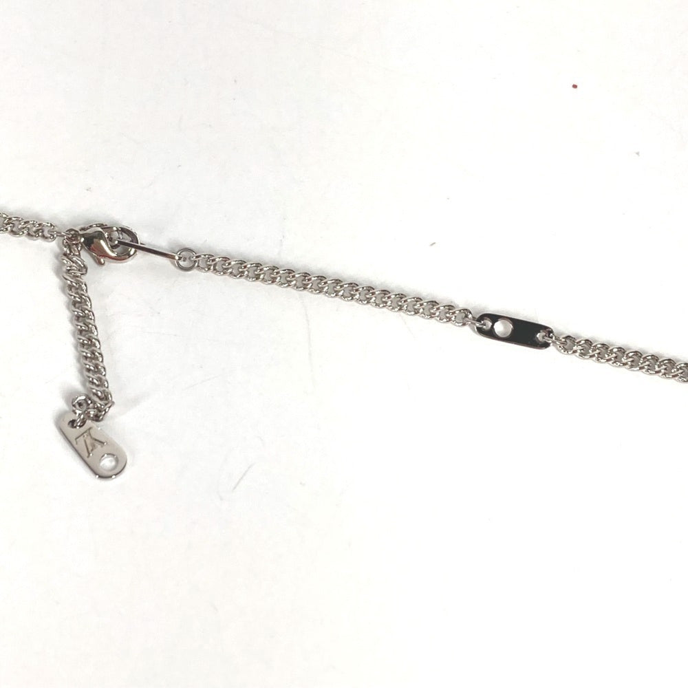 LOUIS VUITTON M62668 Collier LV Stone Tiger Eye Pendant Necklace, Accessory, Chain Metal, Men's, Women's, Silver — Like New