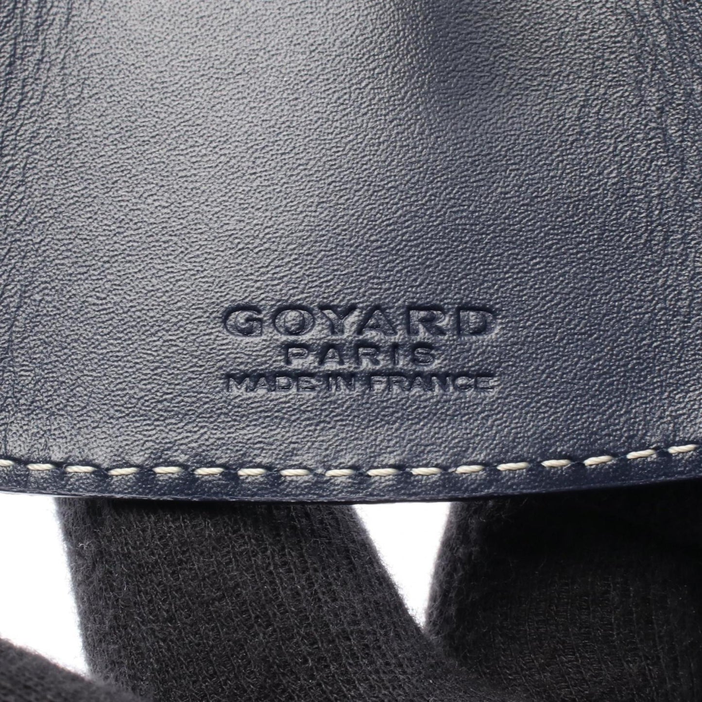 Goyard GOYARD Key Charm Case Accessory, Coated Canvas and Leather, Women's, Navy Blue, Multicolor