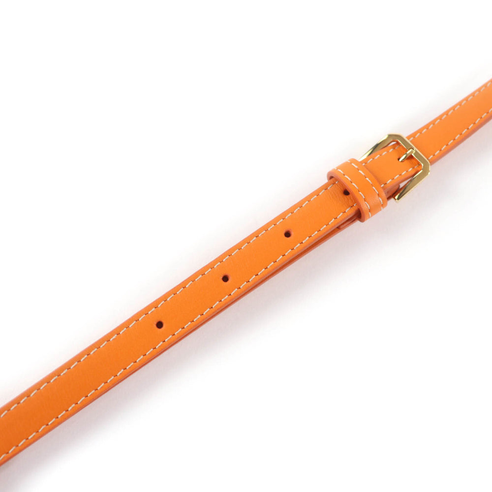 BURBERRY Burberry TB hardware 2-way leather clutch bag/shoulder bag, orange, with dust made in Italy, women's — Like New