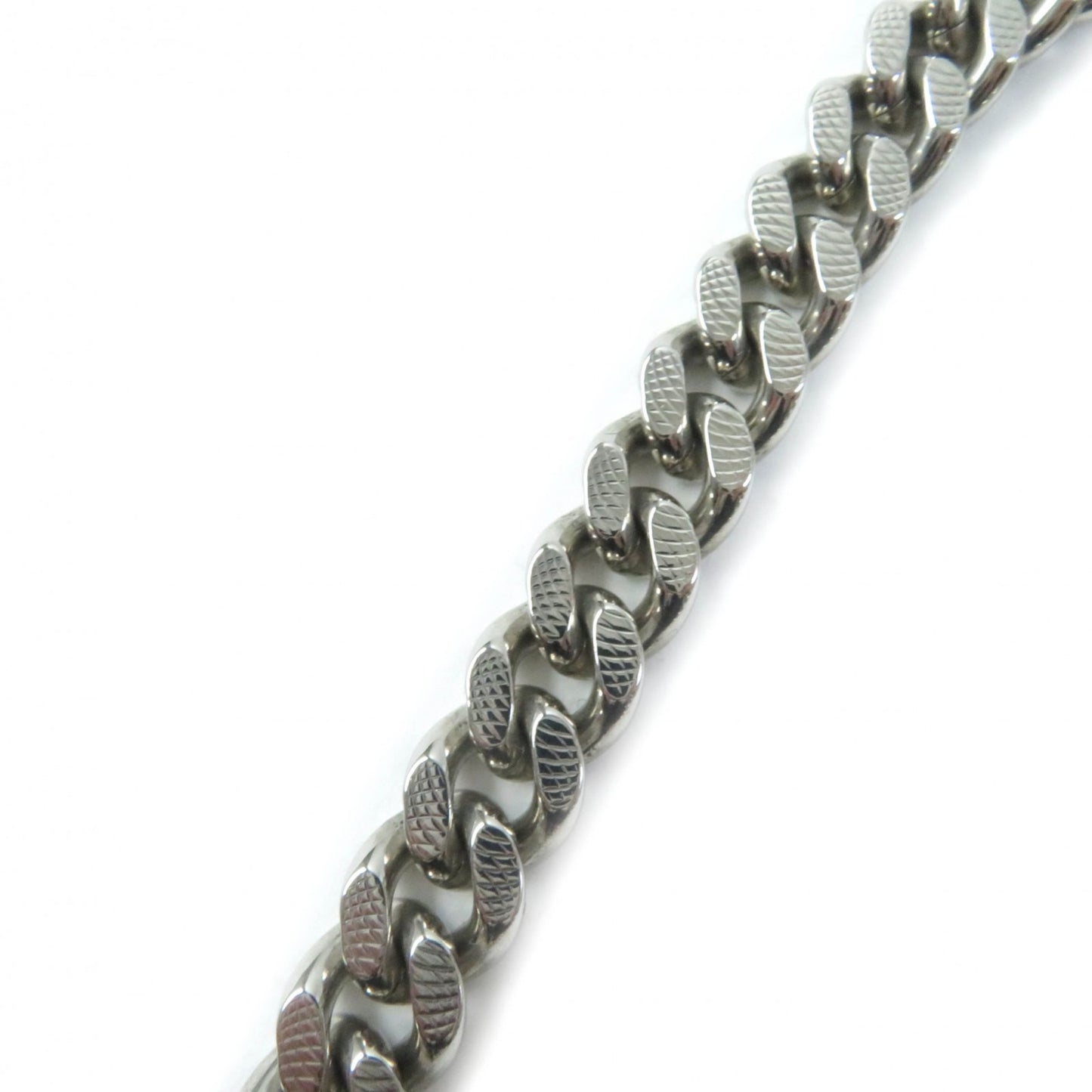 GUCCI 675769 Interlocking Necklace, Current Model, Script Logo, Curb Chain, Choker, Silver, Women's