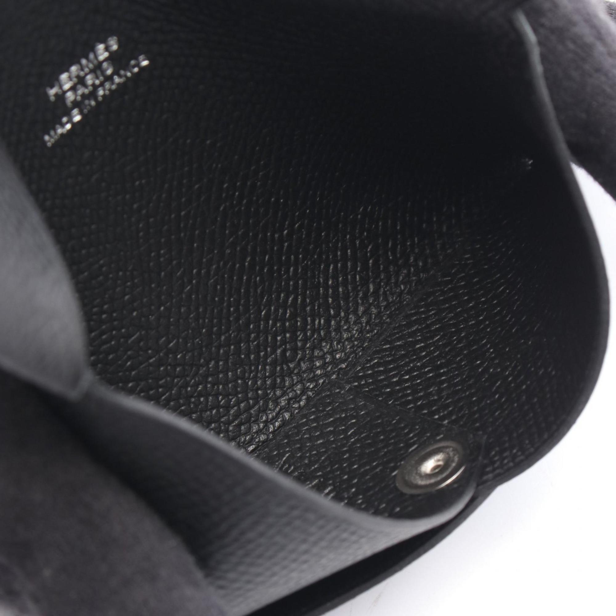 Hermes Hermès Calvi wallet with coin purse, made of calfskin leather (cowhide), Epsom leather, for women, black