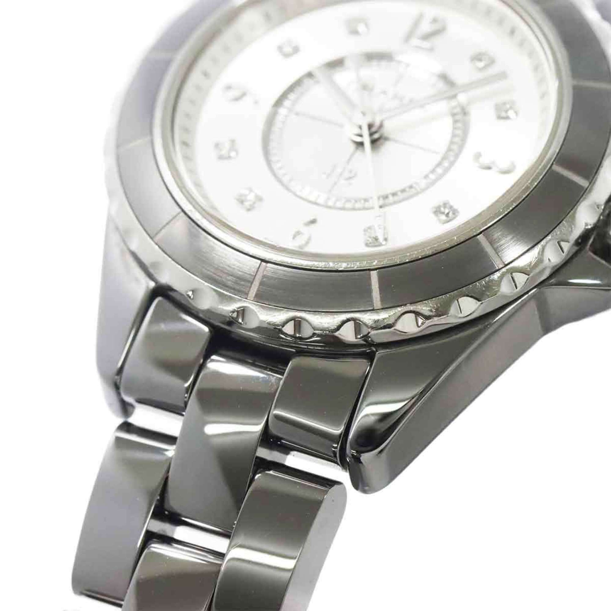 Chanel J12 Chromatic 29mm H3401 Women's Watch, Date, 8 Diamonds, Silver, Quartz Watch — Very Good