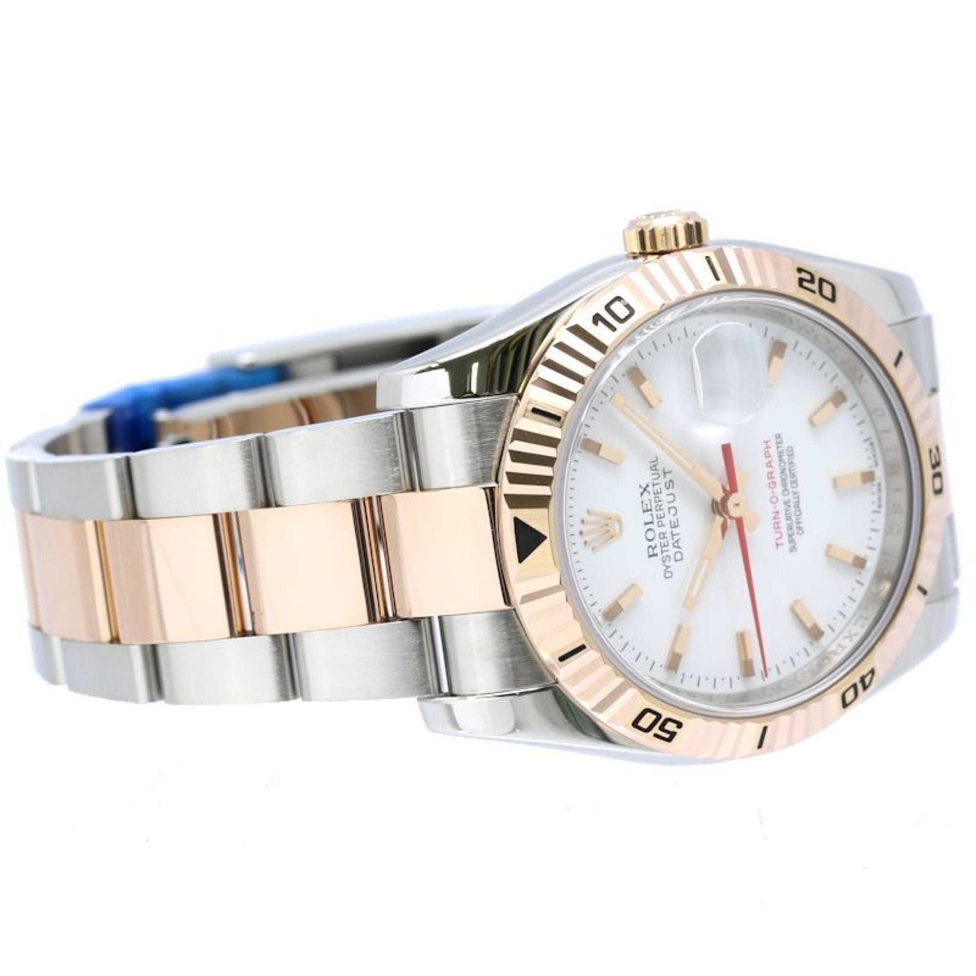 ROLEX Datejust Turn-O-Graph 116261 Oyster Bracelet Men's Watch SSx18KPG 40469 — Very Good