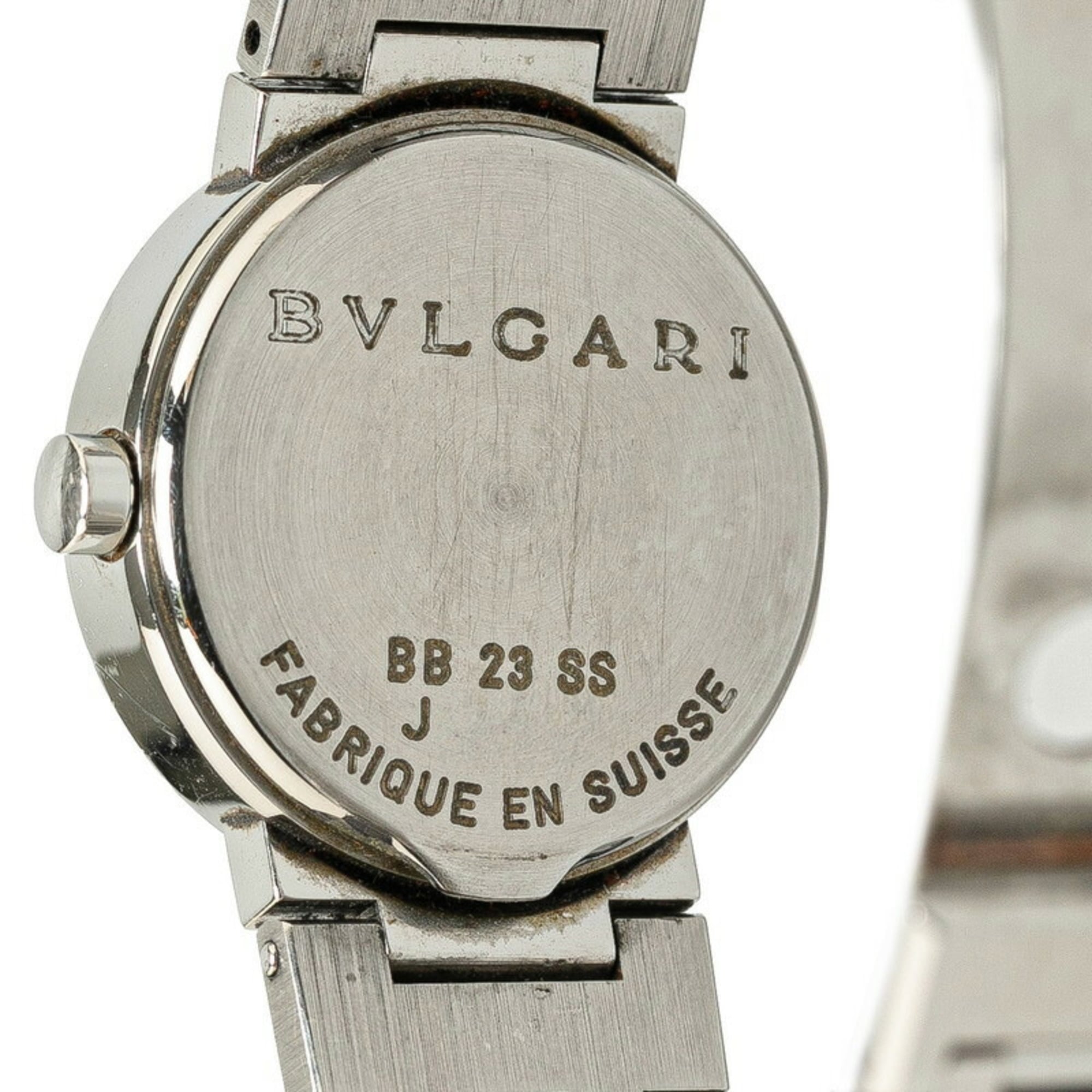 BVLGARI Watch BB23SS Quartz Black Dial Stainless Steel Women's — Good