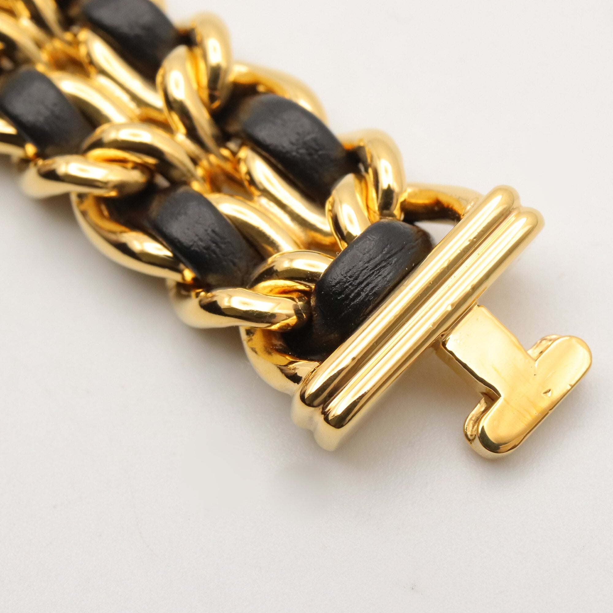 Chanel CHANEL Première M Watch, Gold Plated Leather, Women's, Black, H0001 — Very Good