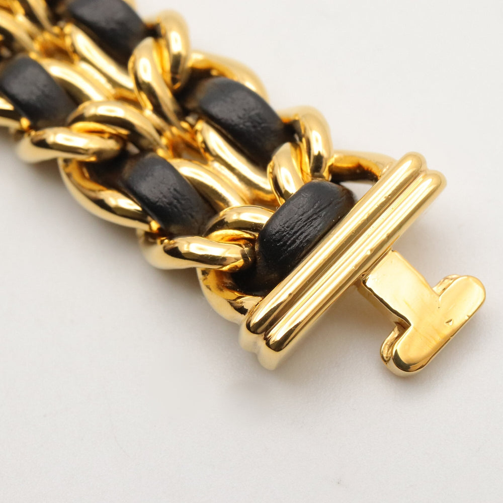 Chanel CHANEL Première M Watch, Gold Plated Leather, Women's, Black, H0001 — Very Good