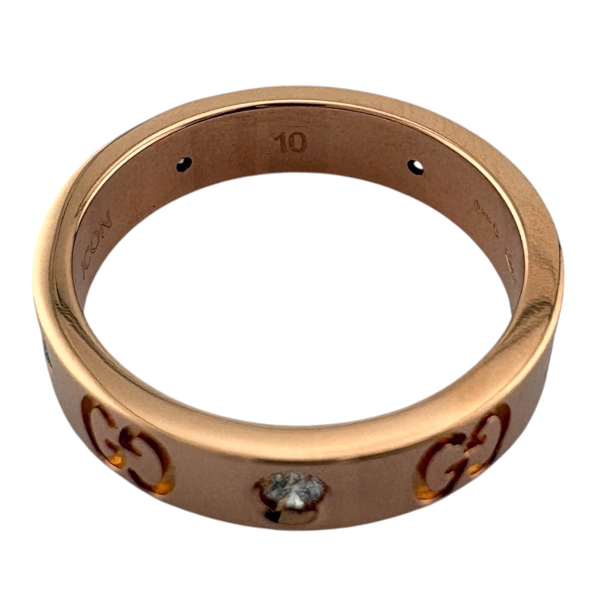 Gucci Icon Diamond Ring, 18K Gold Ring for Women, GUCCI — Like New