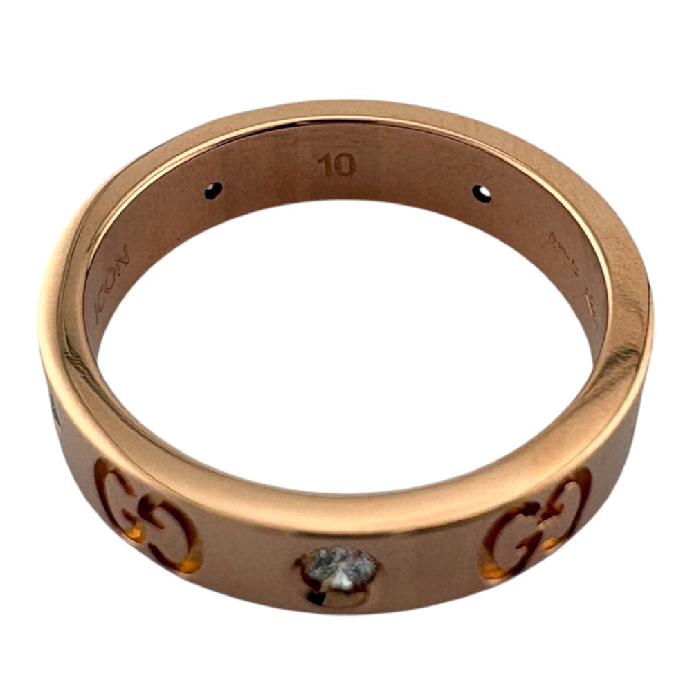 Gucci Icon Diamond Ring, 18K Gold Ring for Women, GUCCI — Like New