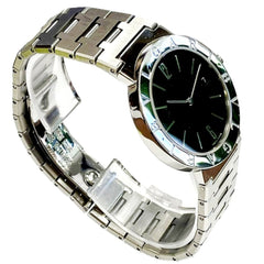 Bvlgari watch, total weight 78.8g, stainless steel, quartz movement, black dial, BB33SSD — Very Good