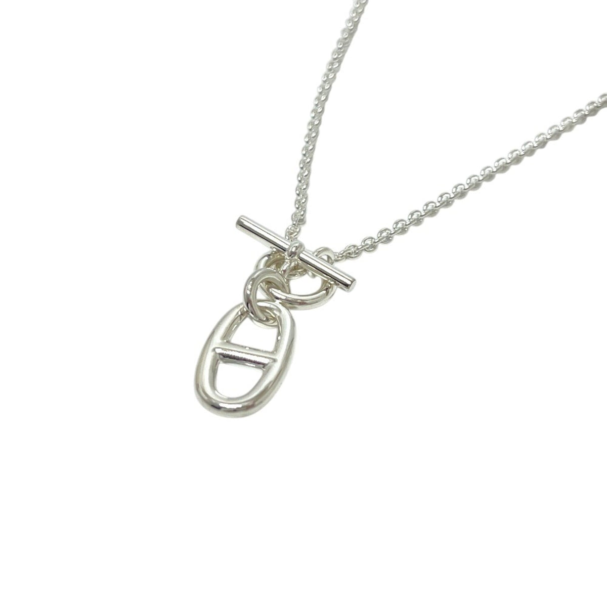 HERMES H10414B Chaine d'Ancre Amulet Accessory Necklace SV925 Men's Women's Silver — New